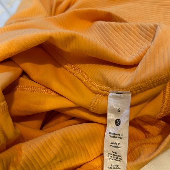 Lululemon High Rise Ribbed Pant- Mango Dream - Picture 3 of 3